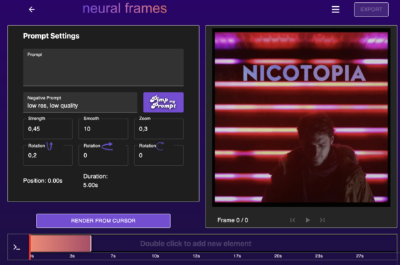 Neural Frames: Uma ferramenta para gerar vídeos com inteligência artificial