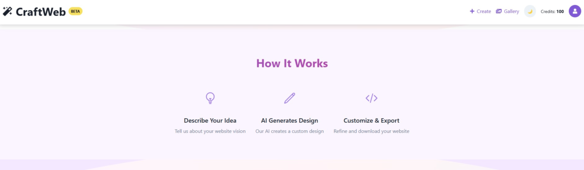 CraftWeb: Criação de Sites Facilitada com Inteligência Artificial