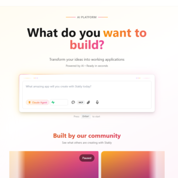 chrome-capture-2025-11-21 Stakly.dev: A Ferramenta de IA que Cria Aplicações Web Completas Usando Apenas Texto