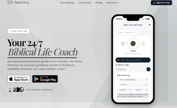 Psalmlog: A IA que transforma suas orações em reflexões espirituais profundas