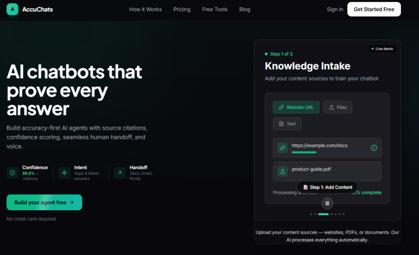 chrome-capture-2026-02-25 AccuChats: chatbots com IA mais precisos para seus clientes — e sem respostas erradas