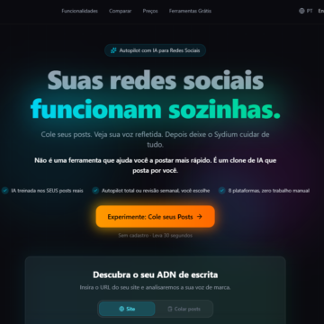 Sydium: a plataforma de IA que simplifica o gerenciamento de redes sociais